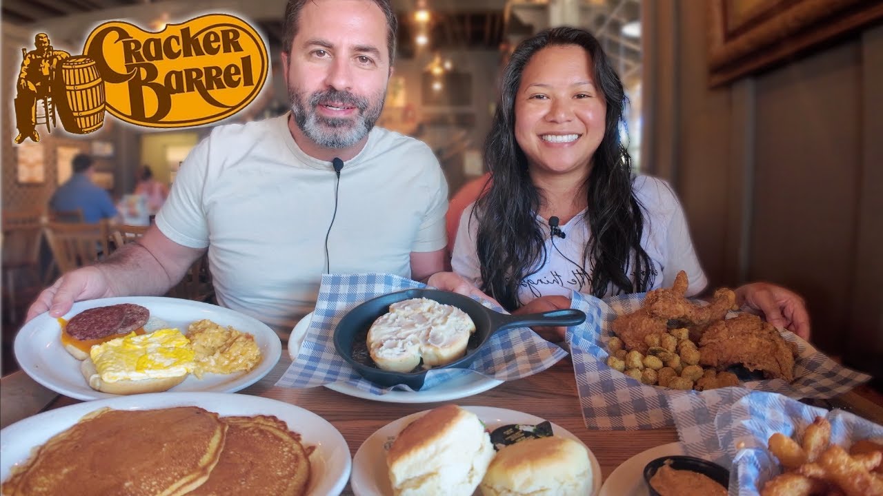 Cracker Barrel Mukbang 🍗 Southern Comfort Food Feast! | Fried Chicken, Biscuits & More