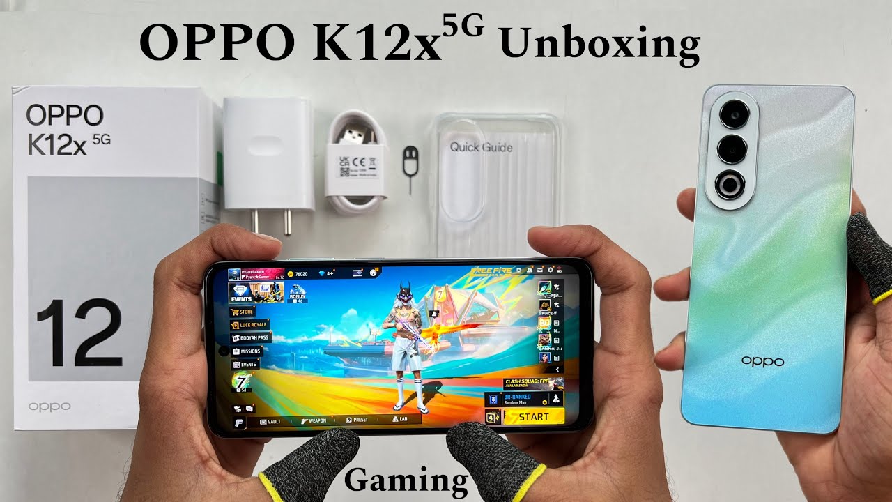 OPPO K12x 5G unboxing and gaming test, 45W SUPERVOOC Charger