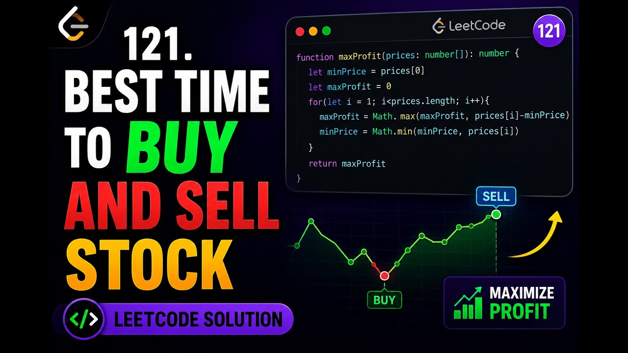 🚀 LeetCode 121: Best Time to Buy and Sell Stock | Optimal O(n) Solution Explained