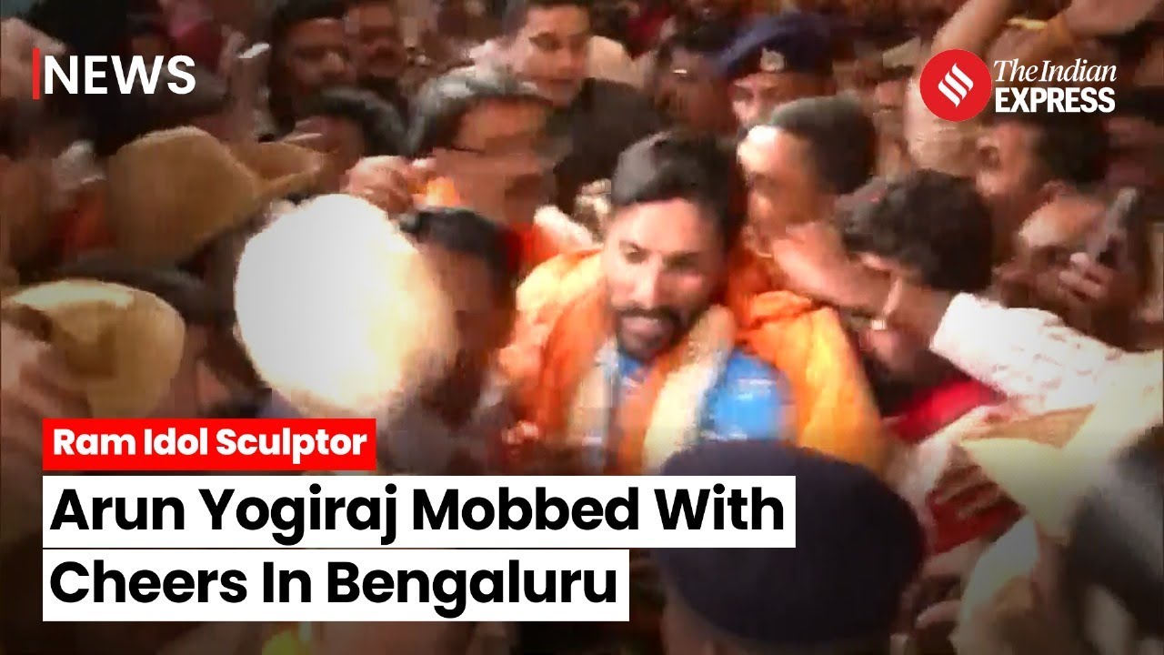 Ram Mandir: Sculptor of Ram Lalla Idol, Arun Yogiraj, Mobbed With Adulation At Bengaluru Airport