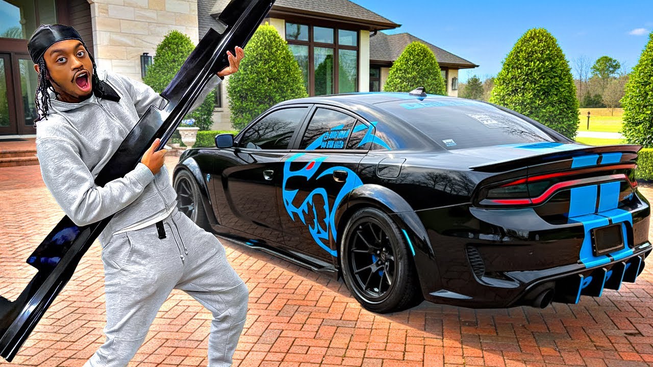 УСТАНОВИЛ БОКОВЫЕ ЮБКИ НА МОЙ HELLCAT CHARGER😱