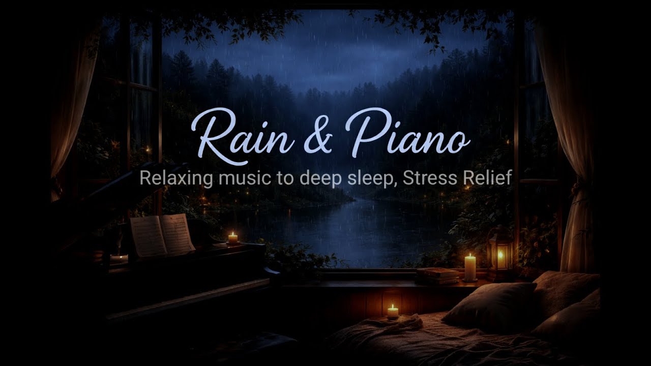 Deep Sleep Music with Rain & Piano | Calm Mind, Reduce Stress, Sleep Better
