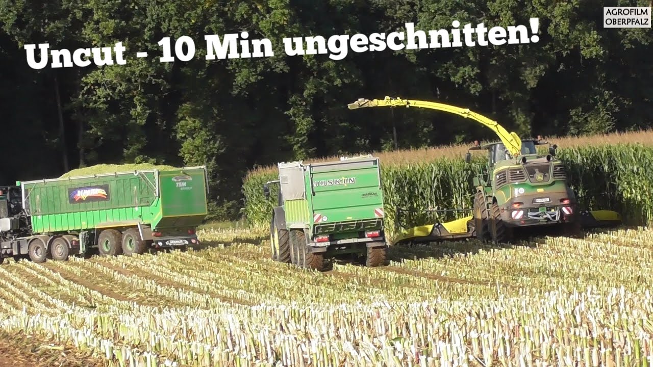 Uncut - 10 Min ungeschnitten - 18 REIHEN MAIS - John Deere 9700i - LU Henfling - Maisernte 2021