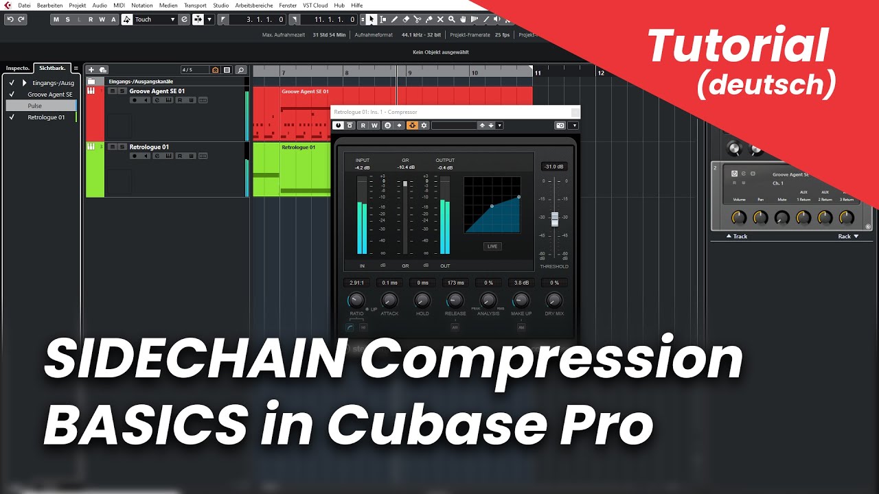 Side Chaining - Die Basics (Cubase Pro Tutorial deutsch)