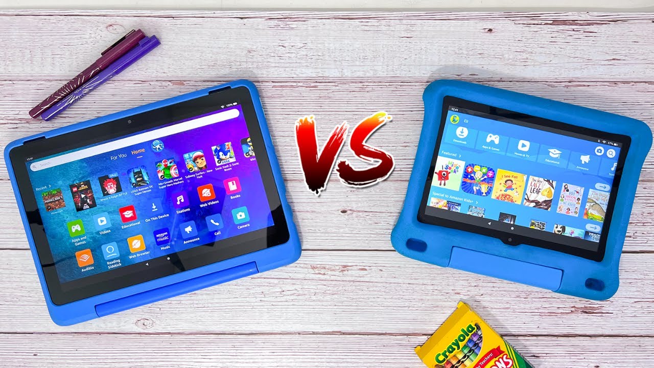 Планшет Fire HD 10 Kids Pro против планшета Fire HD 8 Kids