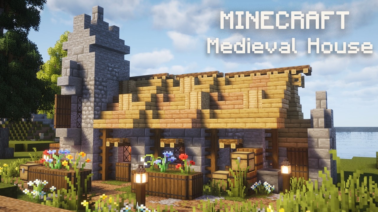 How to build a Medieval Survival House in Minecraft | Step-by-Step Tutorial | Easy