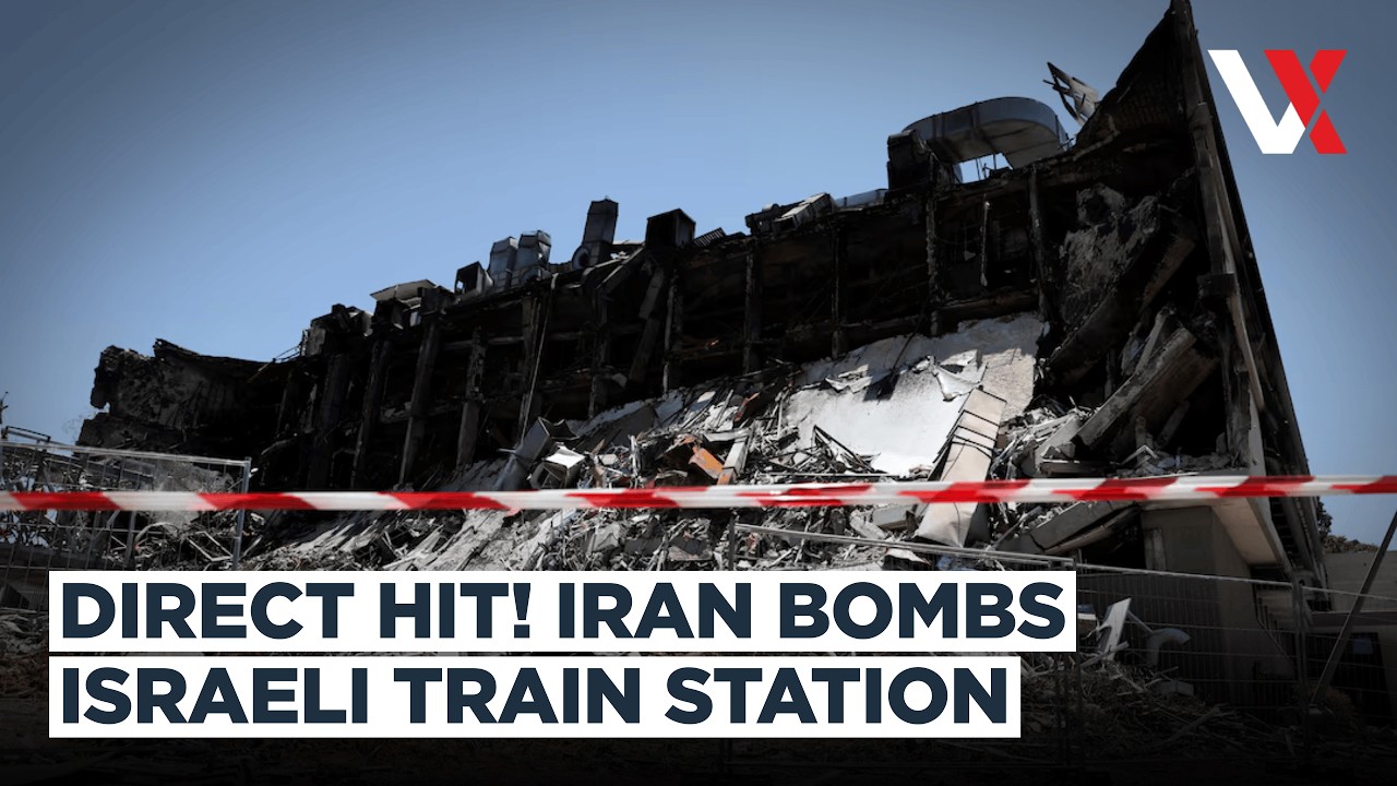 Iranian Missile Strike Damages Train Station In Israel's Holon As War Escalates | VERTEX