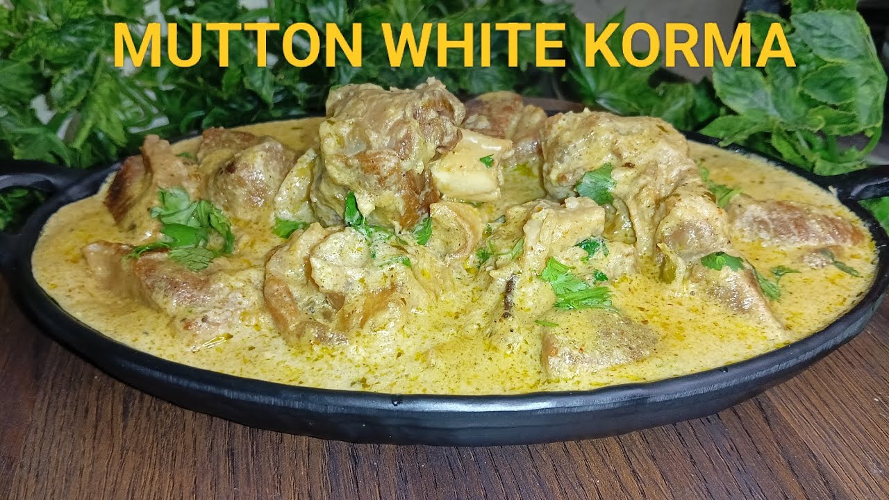 White Mutton Korma | How to make White Mutton Korma|Mutton White Korma in My Style 😋