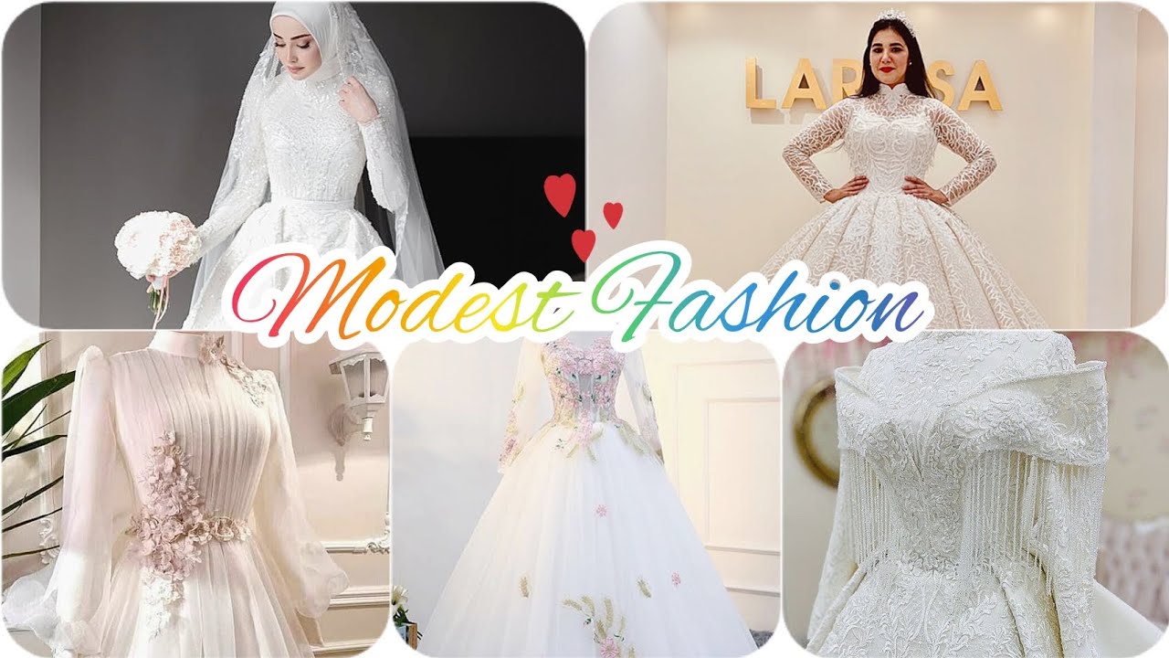 40+ Bridal white wedding dress designs | Turkish style | Muslim women gowns