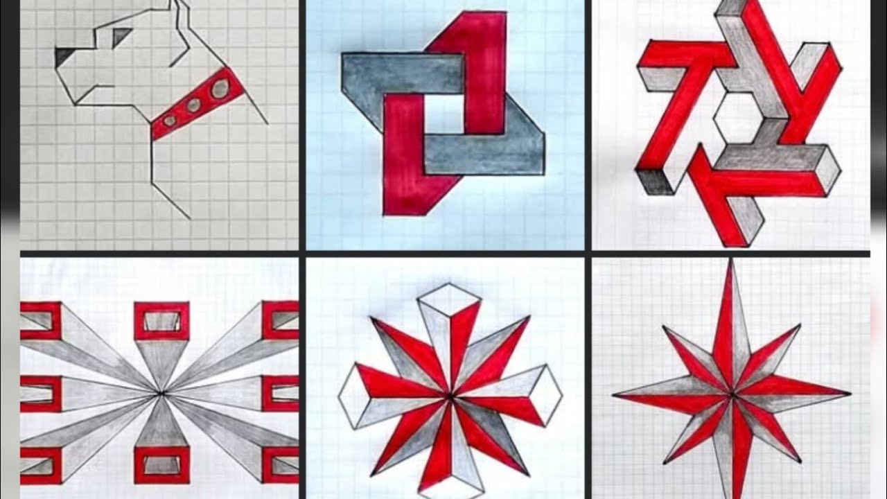 Dibujos en 3D fáciles y sencillos de hacer #3d 