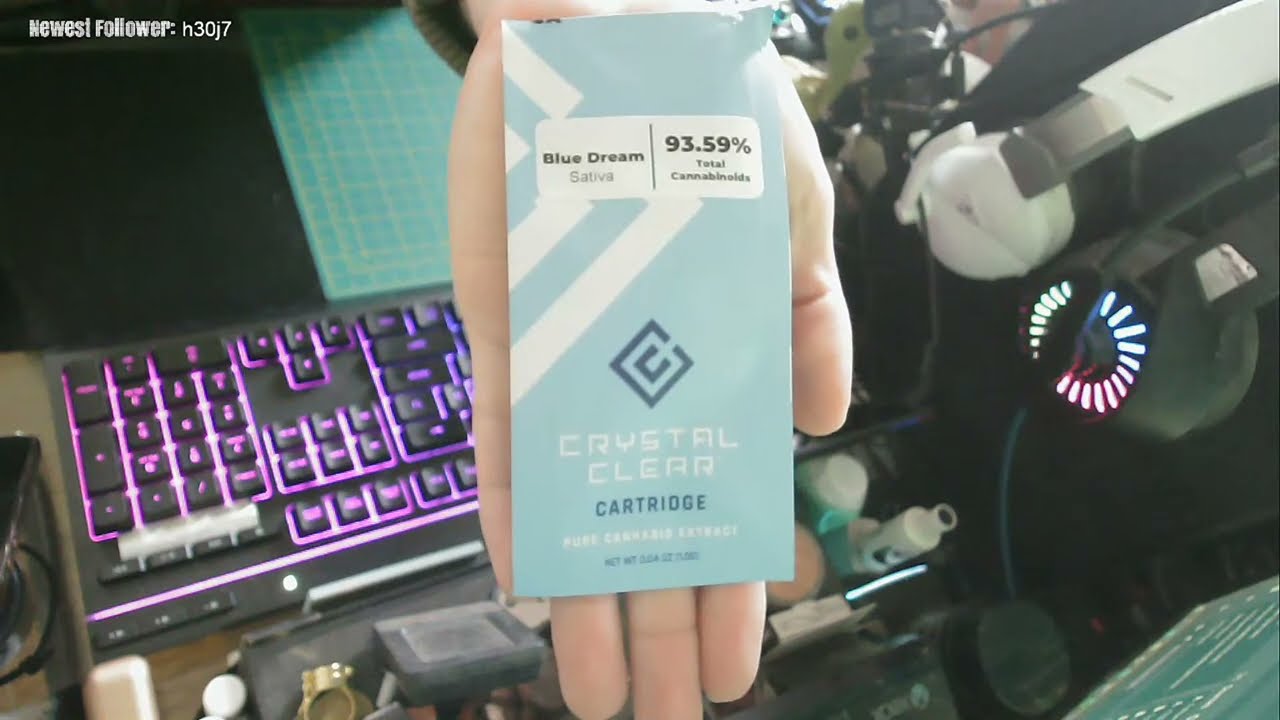 💠 Opening Crystal Clear Blue Dream 1g Vape Cart 👀 Hand Cam . Clouds ✔️
