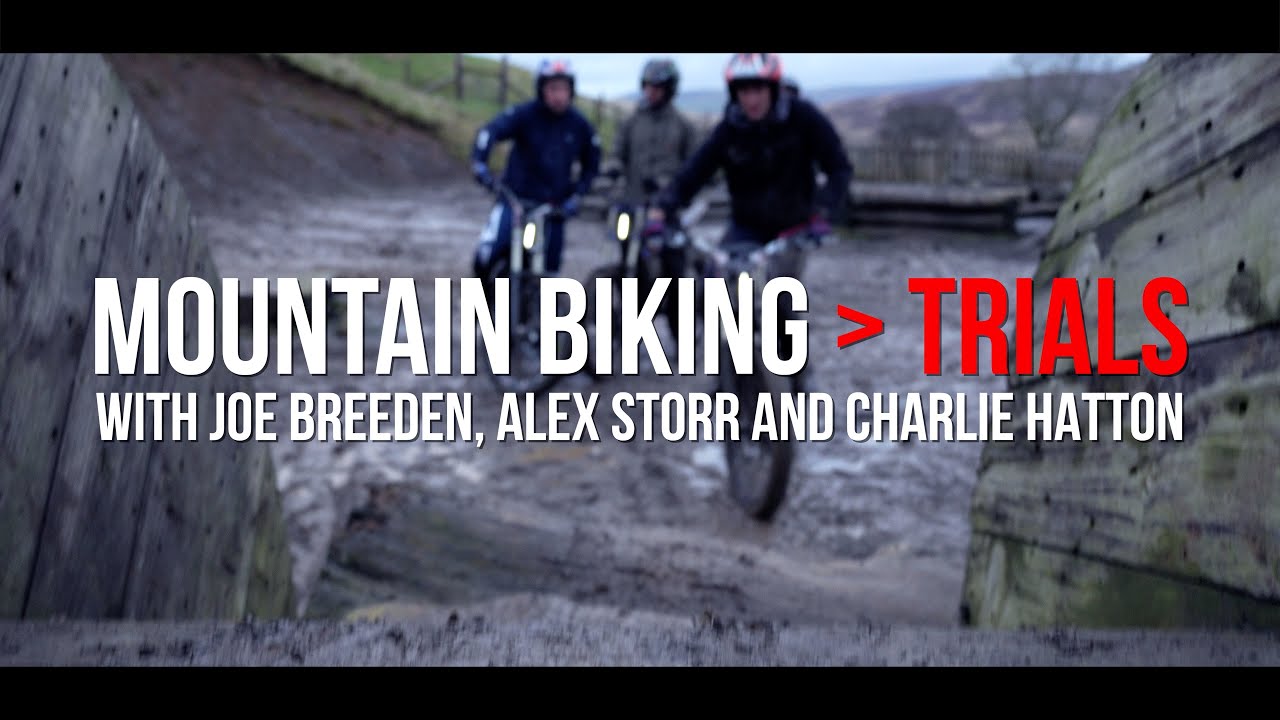 Charlie Hatton , Joe Breeden & Alex Storr ride EM trial bikes at Inch Perfect Trials.