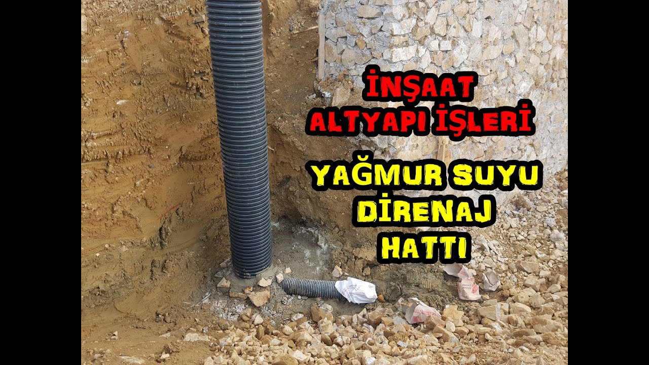#YAĞMUR #SUYU #DİRENAJ #HATTI #ALTYAPISI NASIL YAPILIR ? / #YAĞMUR #SULARINI #HATTINA VERİYORUZ .