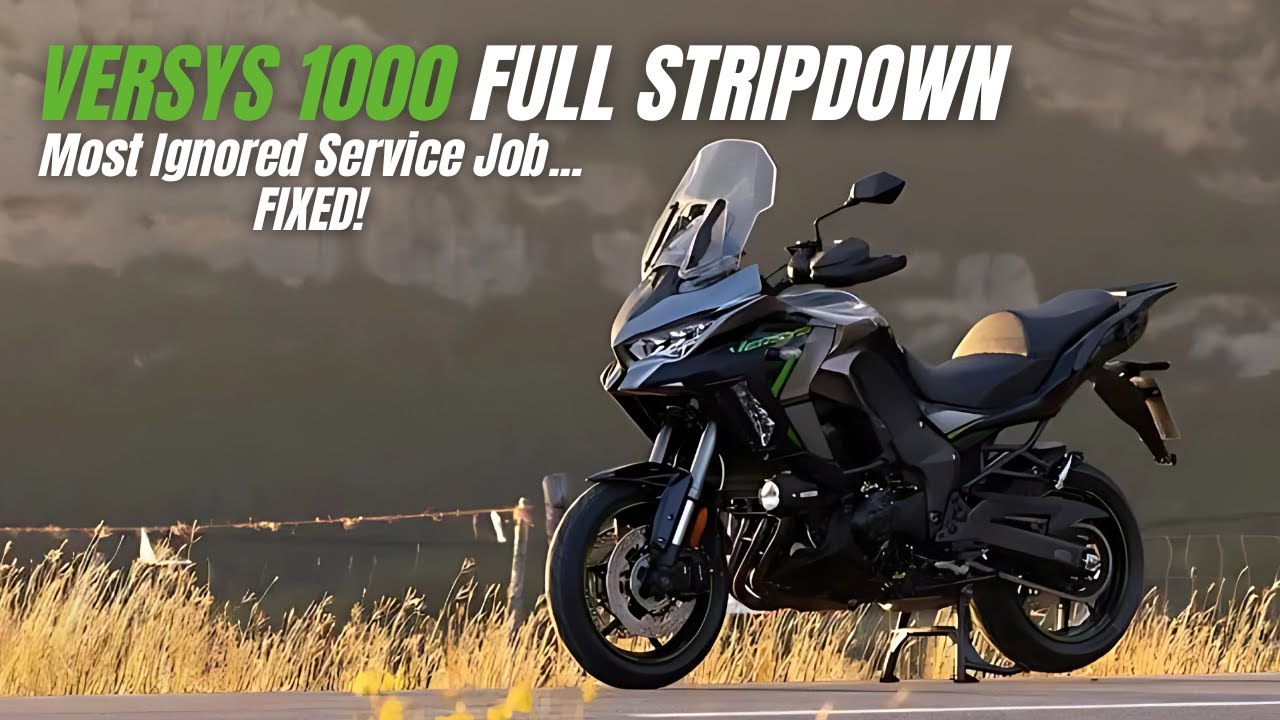 Полная разборка и обслуживание мотоцикла Kawasaki Versys 1000 | Установка конусов, сальников вилк...