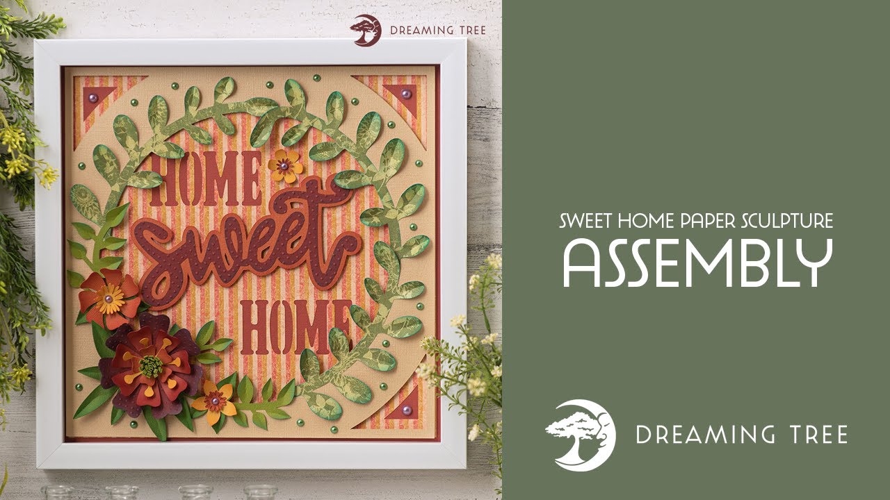 SVG File - Sweet Home Paper Sculpture - Assembly Tutorial (For Cricut, Silhouette, and ScanNCut)