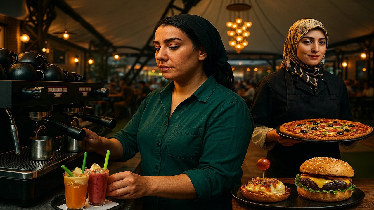 🎯 Inside Iran’s Hidden Café: 5 Juicy Burgers & Milkshakes You Must Try! 🍔🍓☕