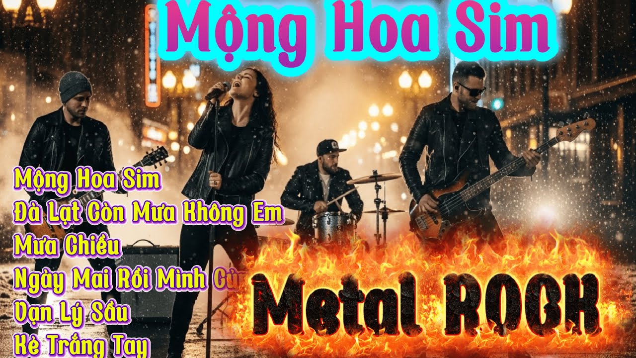 MỘNG HOA SIM , ĐÀ LẠT CÒN MƯA KHÔNG EM - LK METAL ROCK  - PHÊ QUÊN LỐI VỀ
