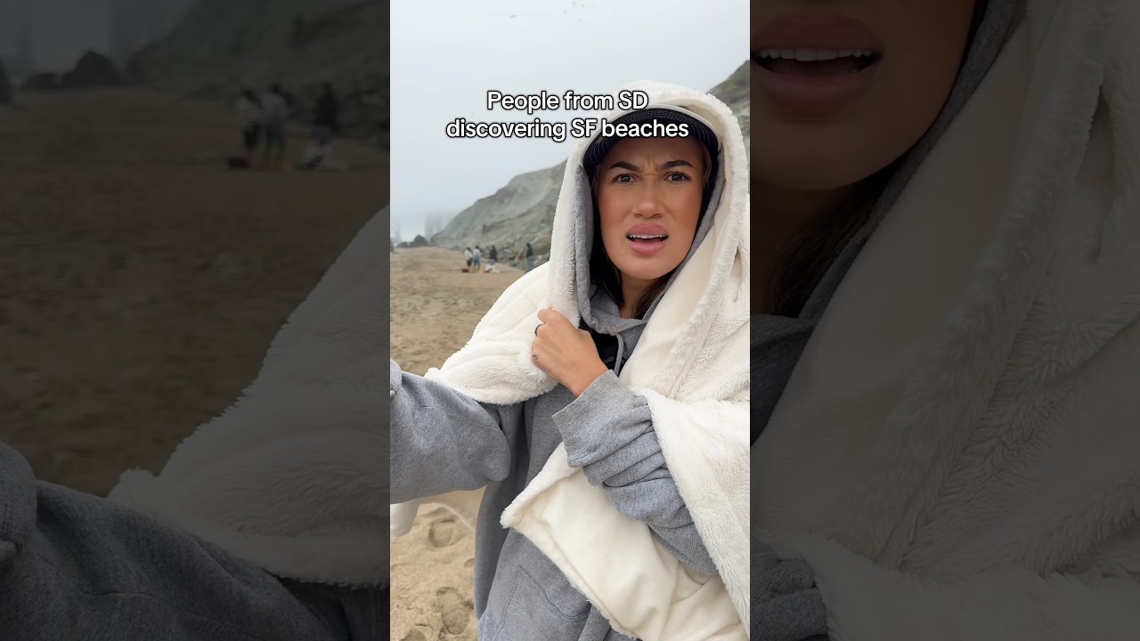 People from SD discovering SF beaches #youtubeshorts #sandiego #sanfrancisco