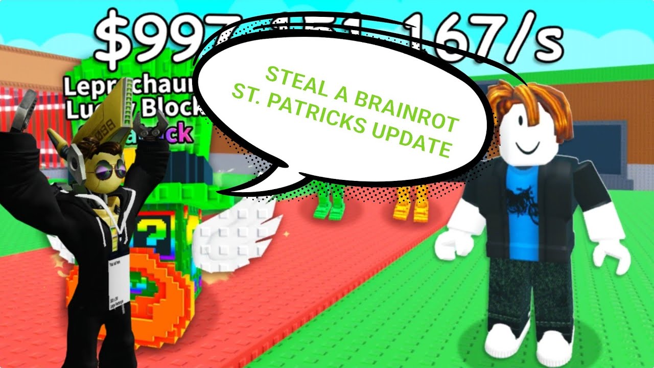 Steal a brainrot st. Patrick's update