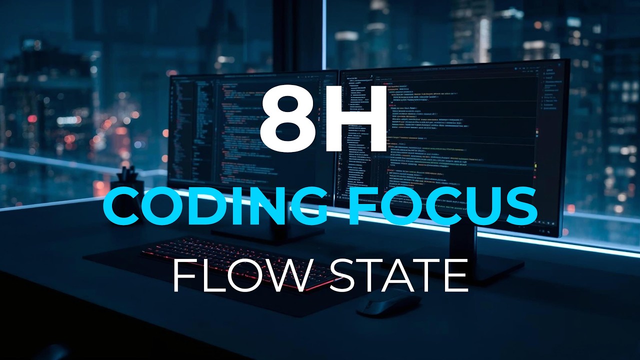 8 Hour Coding Deep Work – Flow State Programming Focus Music