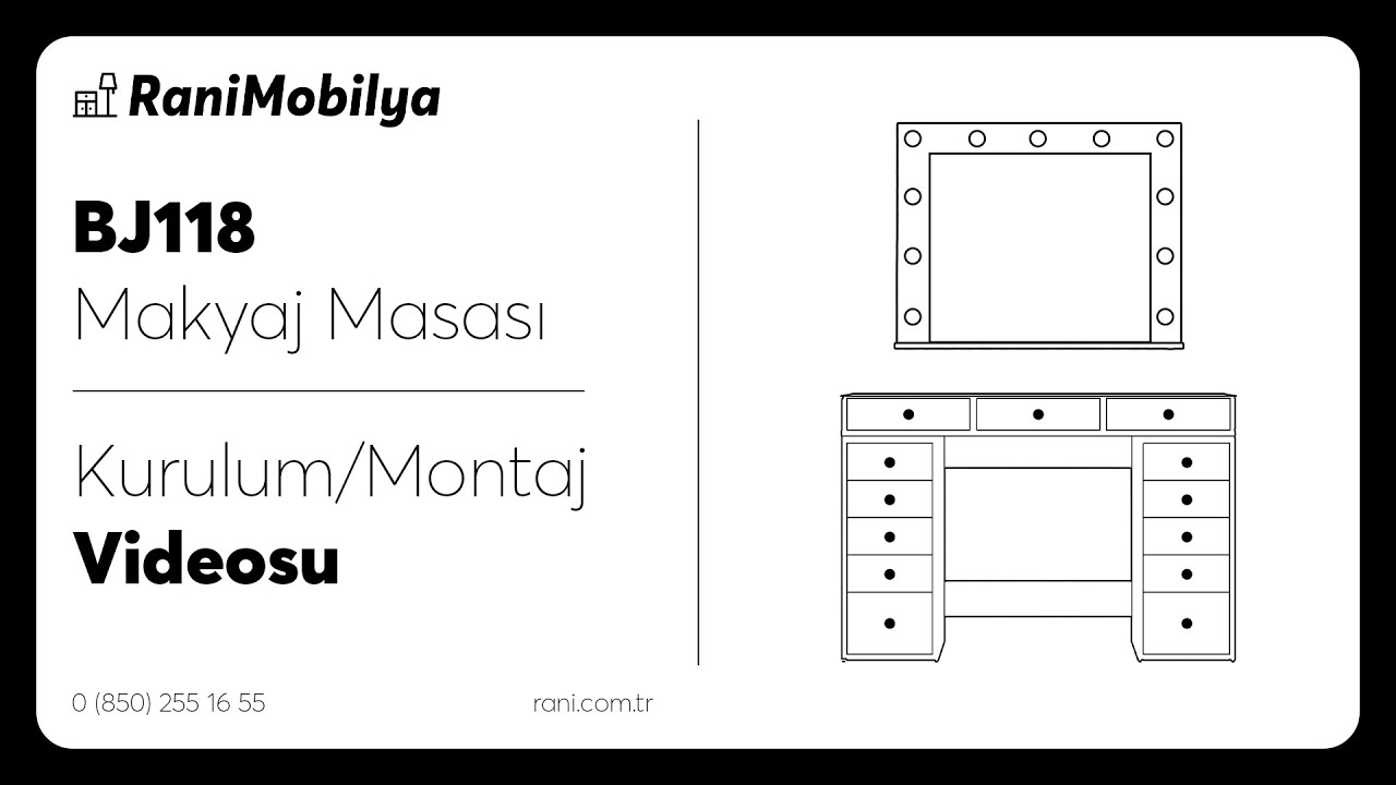 Rani Mobilya BJ118 Makyaj Masası Kurulum Montaj Videosu