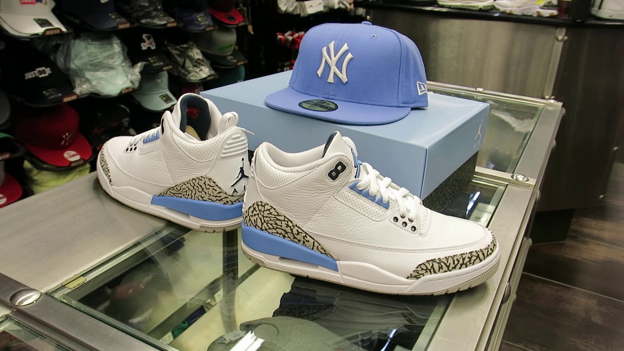Nike Air Jordan Retro 3 UNC, at Street Gear - Hempstead NY