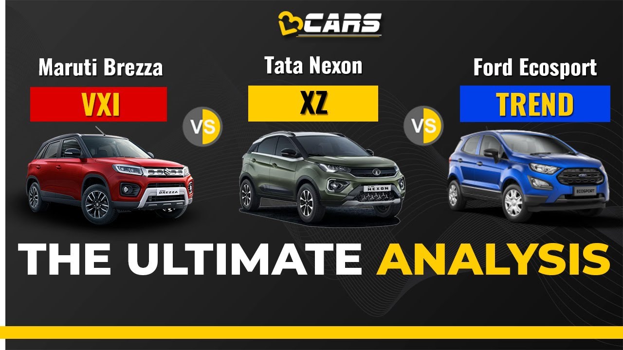 Brezza VXI vs Nexon XZ vs EcoSport Trend | Best Petrol Sub-4m SUV under Rs 9 Lakhs in India in 2020
