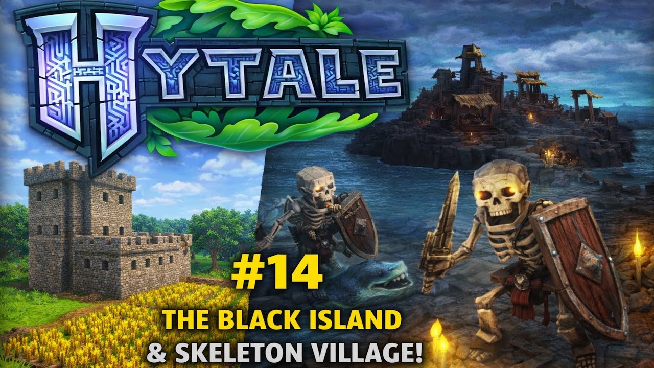 Hytale Journey #14 – The Black Island, Deadly Skeleton Village & Looting the Ruins | The genM