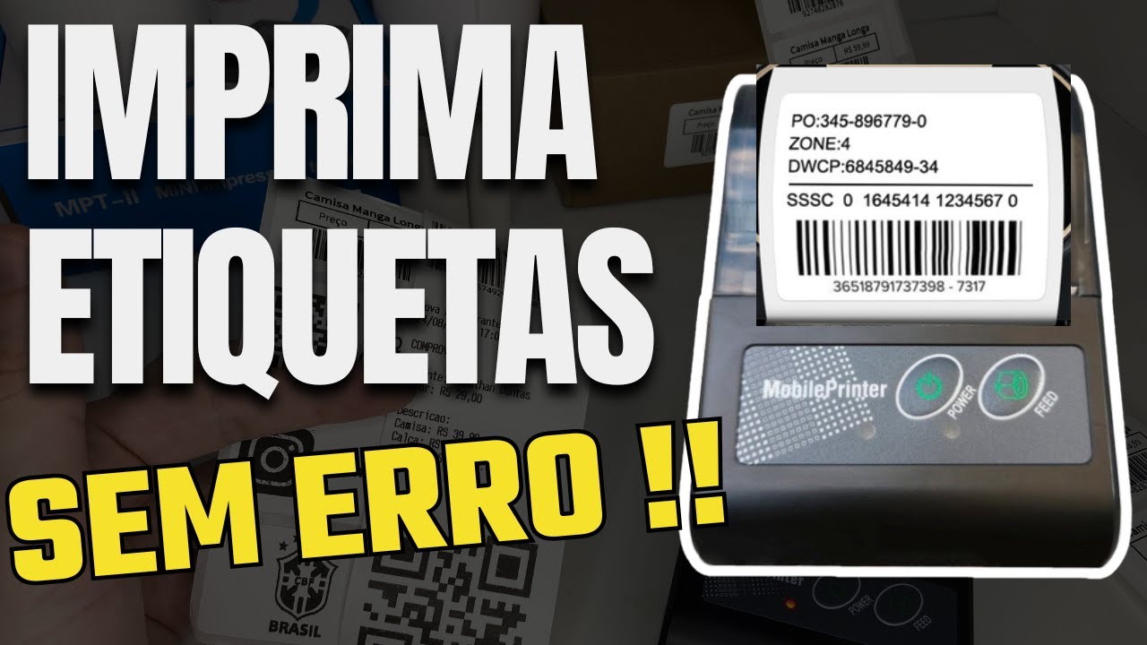 IMPRIMINDO VÁRIAS ETIQUETAS USANDO A MINI IMPRESSORA MPT-II