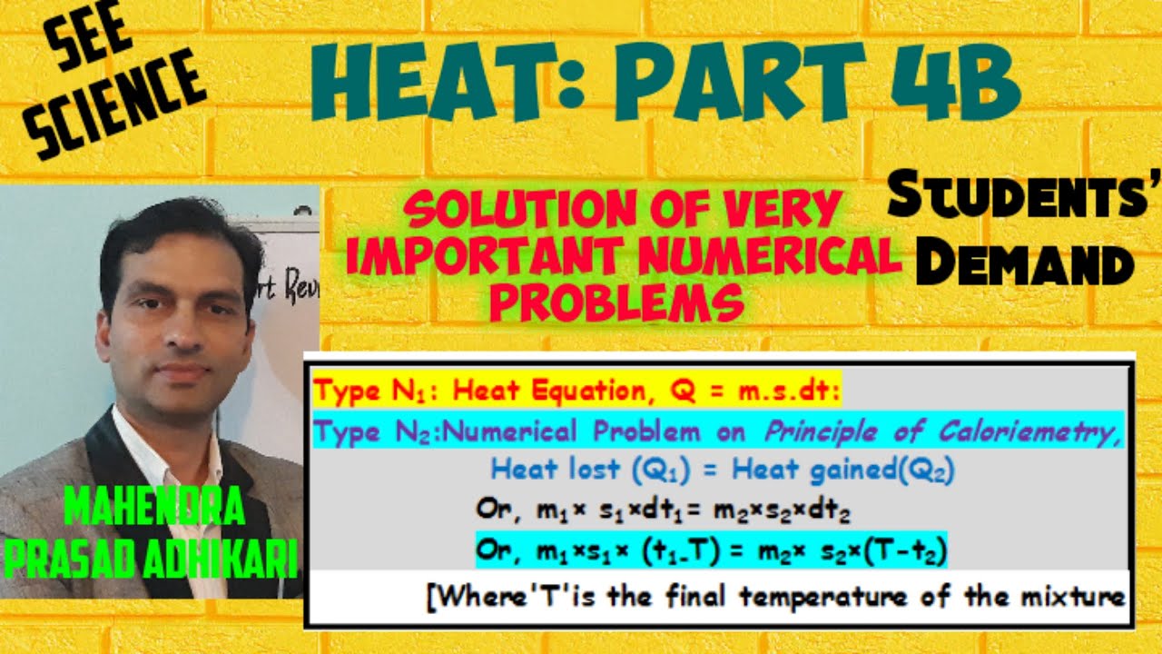 SEE- Science: Reference: Heat- Part 4(B):Solution of Numerical Problems