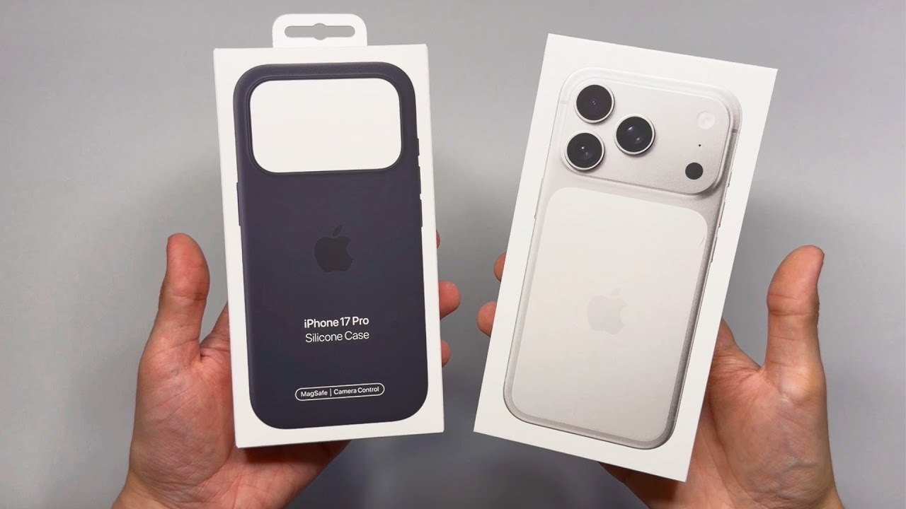 Распаковка iPhone 17 Pro и силиконового чехла! (Серебристый) — Жидкое стекло!