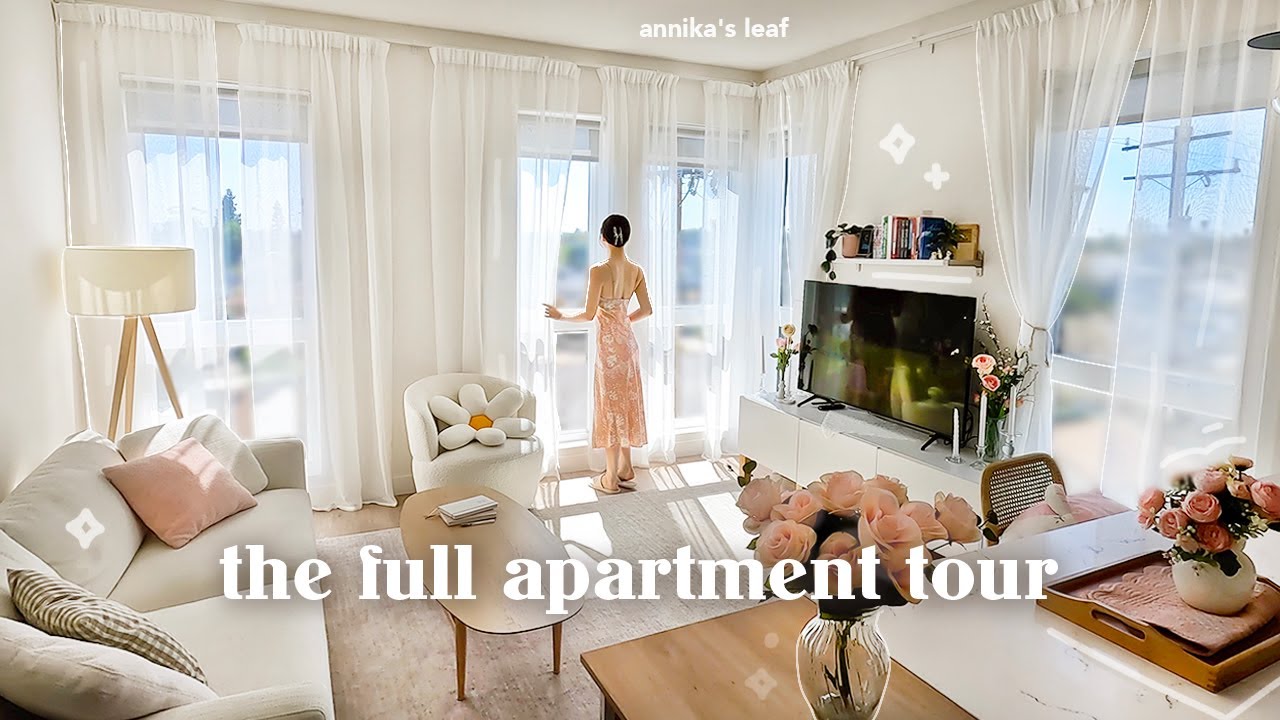 my complete apartment ✧.&deg;˖ pinterest inspired decor, cozy 2 bedroom 2 bath tour, living alone in LA