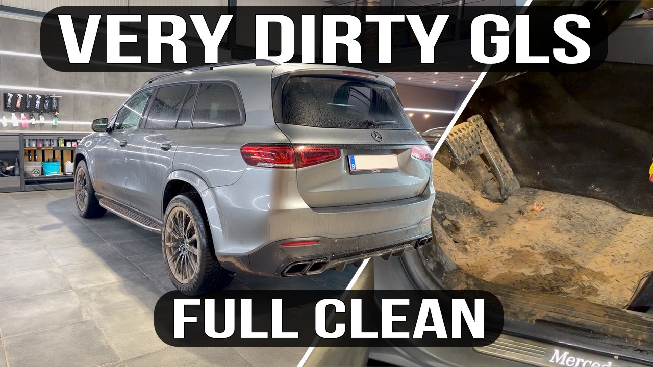 Cleaning an Extremely Dirty Mercedes GLS - Exterior and Interior ASMR 🧼