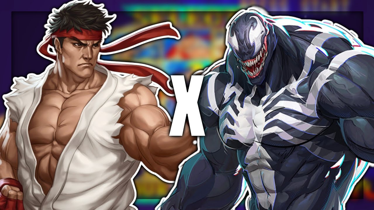 Ryu vs Venom é INSANO! Marvel vs Capcom no PS1