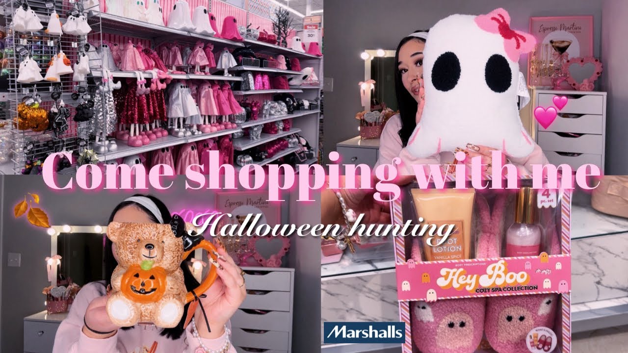 COME HALLOWEEN HUNTING WITH ME 👻🎀| HomeGoods, Marshalls, Tj maxx & Burlington (pink spooky finds) 