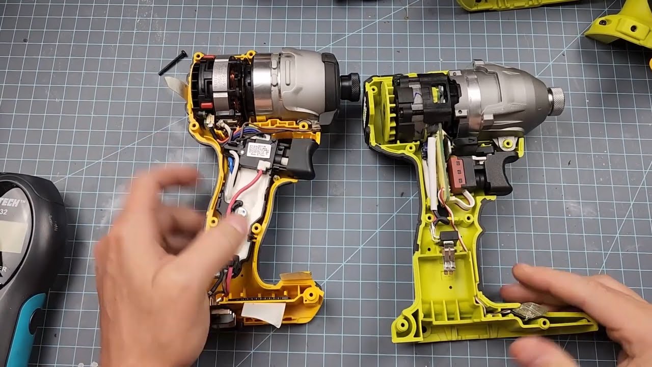 Test, Teardown, and Review Of The Dewalt DCF809 vs Ryobi Impact Driver
