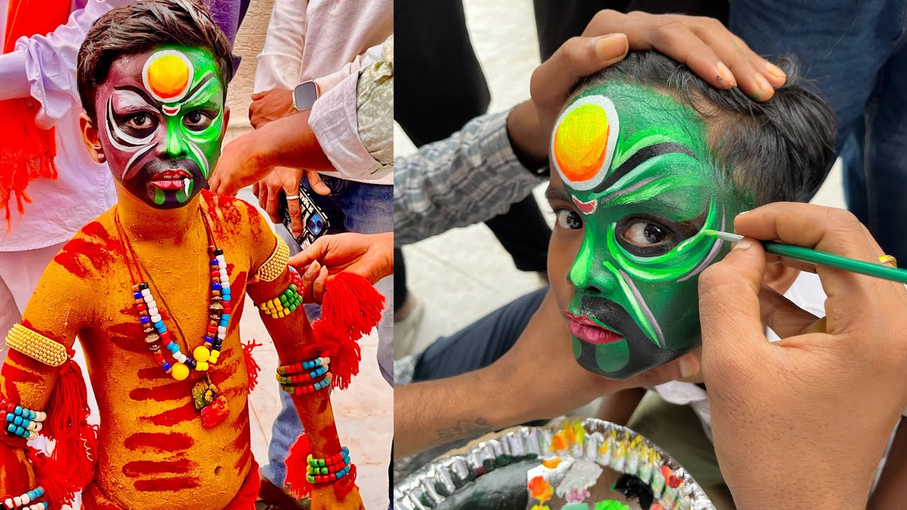 KACHEGUDA LOHITH POTHARAJ FULL FACE MAKING VIDEO 2025 SECENDRABAD BONALU
