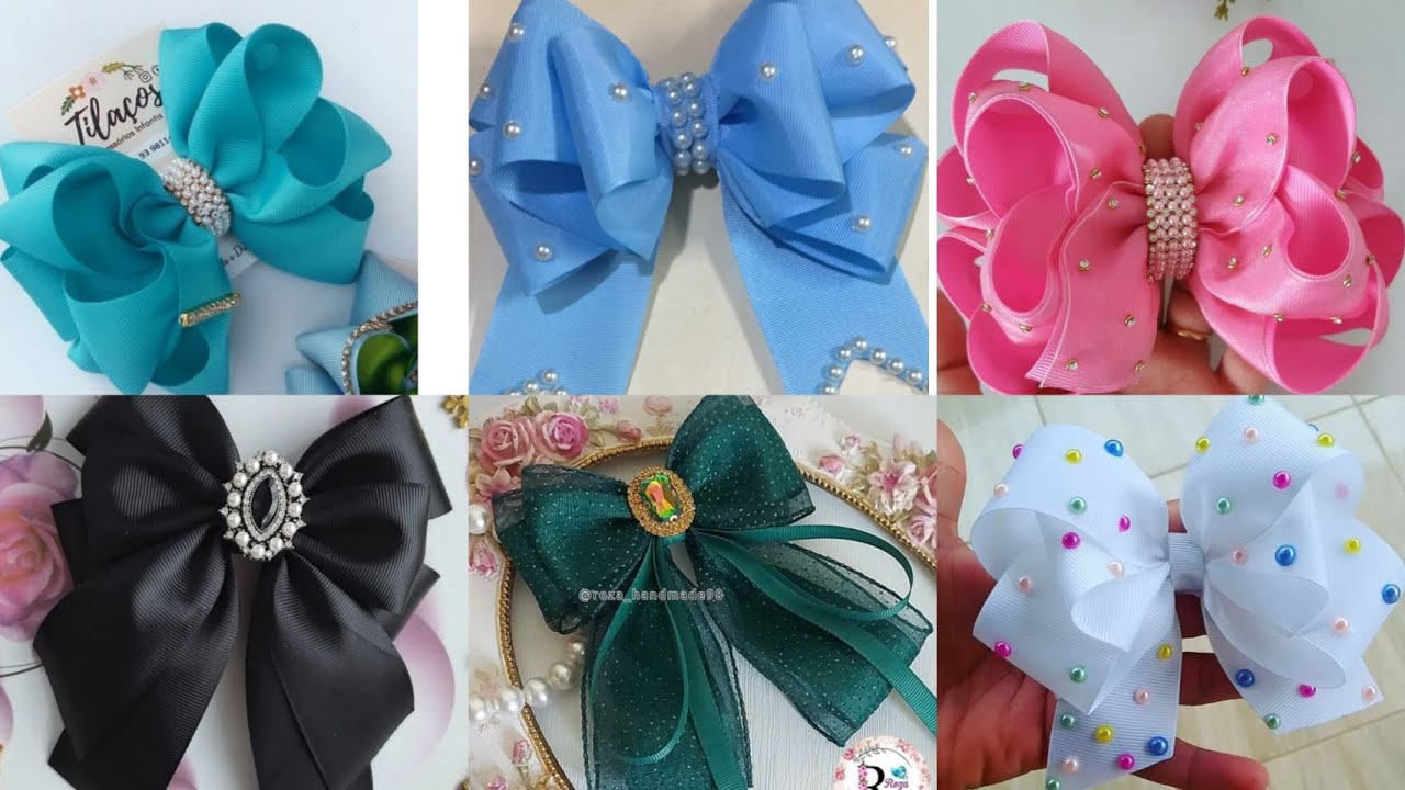 طريقة صنع اكسسوارات يدوية سهلة🎀🌟✨اكسسوارات الشعر للبنات الصغار🌟طريقة صنع اكسسوارات الشعر