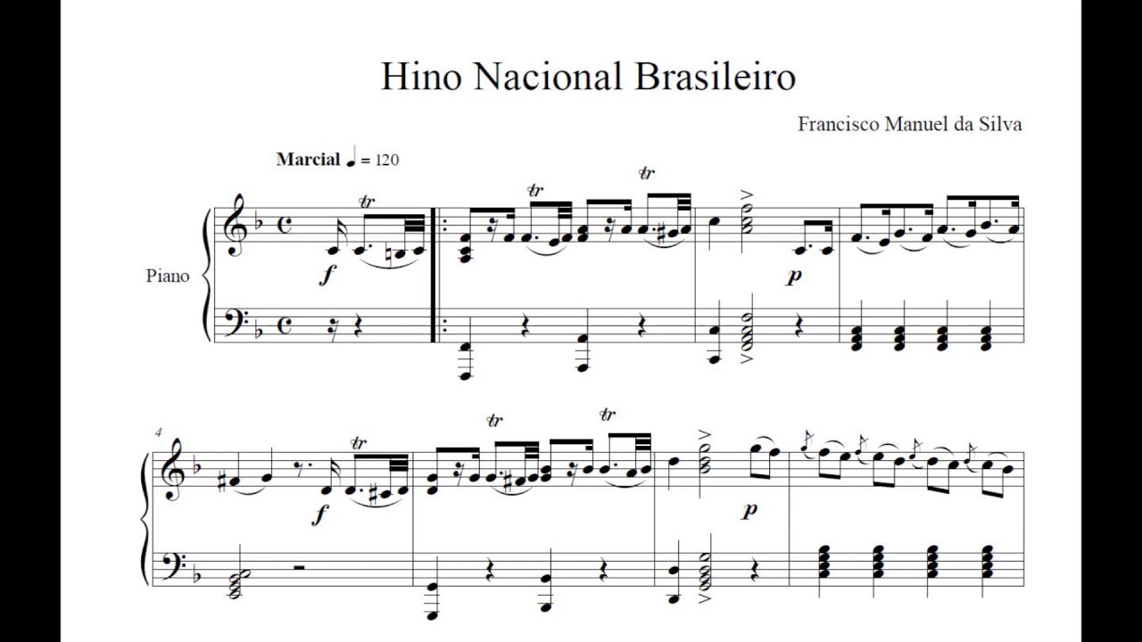 Hino Nacional Brasileiro (em Fá maior) (Alexandre Dias, piano)