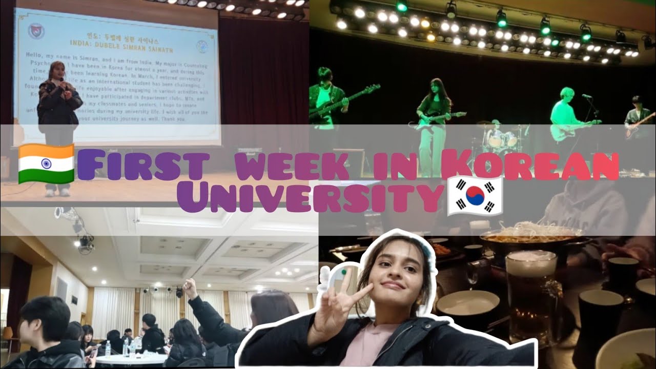 🇮🇳First week in Korean University🇰🇷life with Korean Students😅#indian#korea#gkstudy  #fy#vlog#explore
