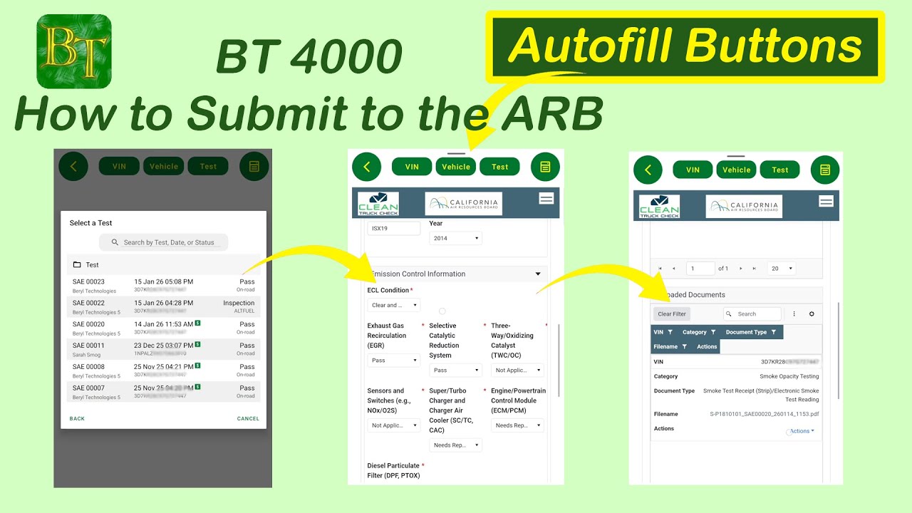 BT-4000 Tablet | Submit Tests Directly to the ARB Website in Minutes — Fast, Simple & Secure