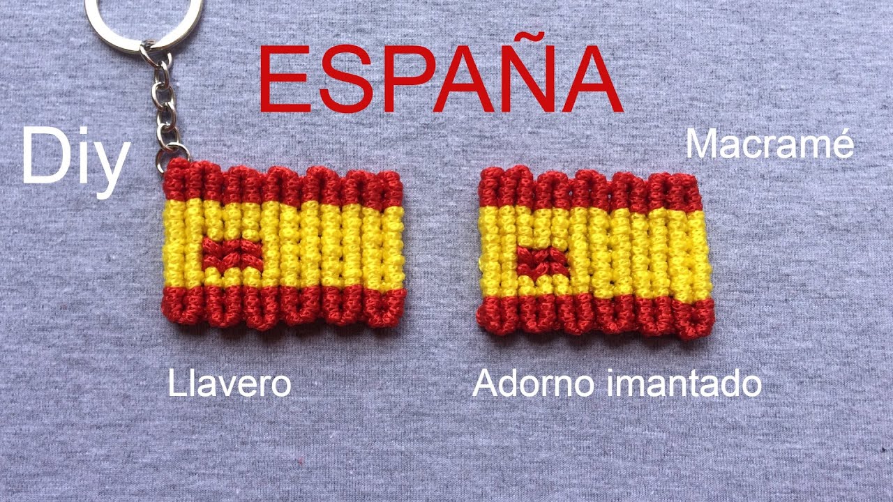 Llavero España 🇪🇸 macramé