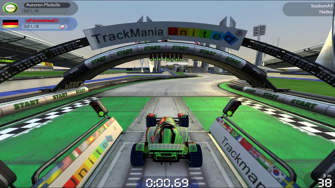 Trackmania United Forever - All Nadeo Medals on White Stadium Tracks