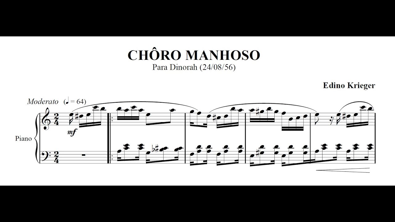 Edino Krieger - Choro manhoso (Alexandre Dossin, piano)