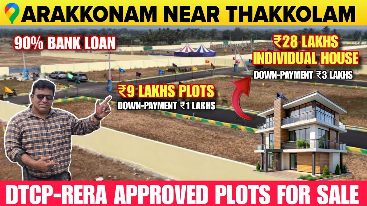 Exclusive Site Tour Of Thakkolam Smart City Linked Plots Under Ten Lakhs Today #lowbudgetplots