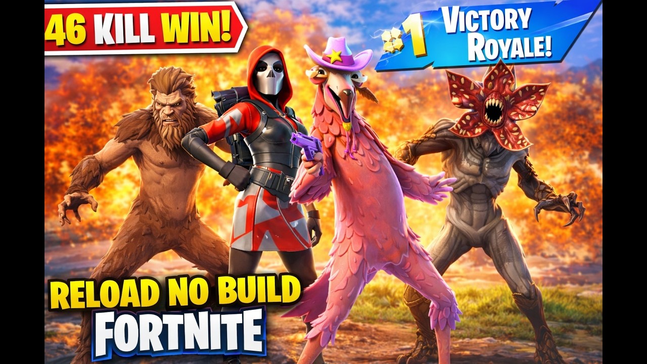 Average Fortnite Gameplay #2 (46 Kill Reload Win)