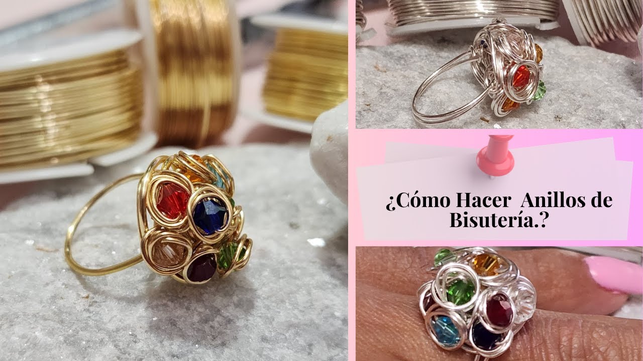 COMO HACER ANILLO CON CRISTALES🔥💍❤️