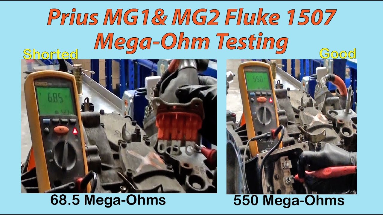 Prius Hybrid Mega Ohmmeter Insulation Testing using Fluke 1507