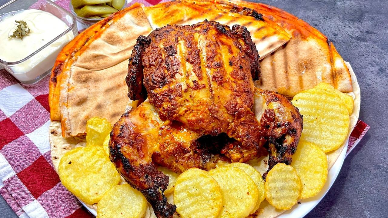 Oppa Food |دجاج مشوي بالفرن | Oven roasted chicken |