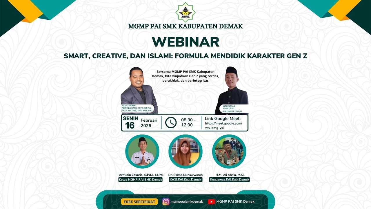 FORMULA MENDIDIK KARAKTER GEN Z | Webinar Pendidikan Bersama Fauzi Nugraha (Ayah Abatasa)